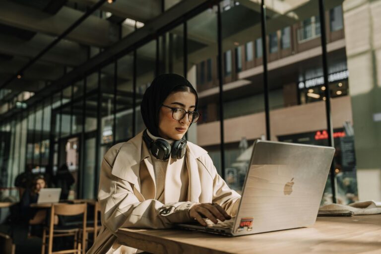 Woman on computer