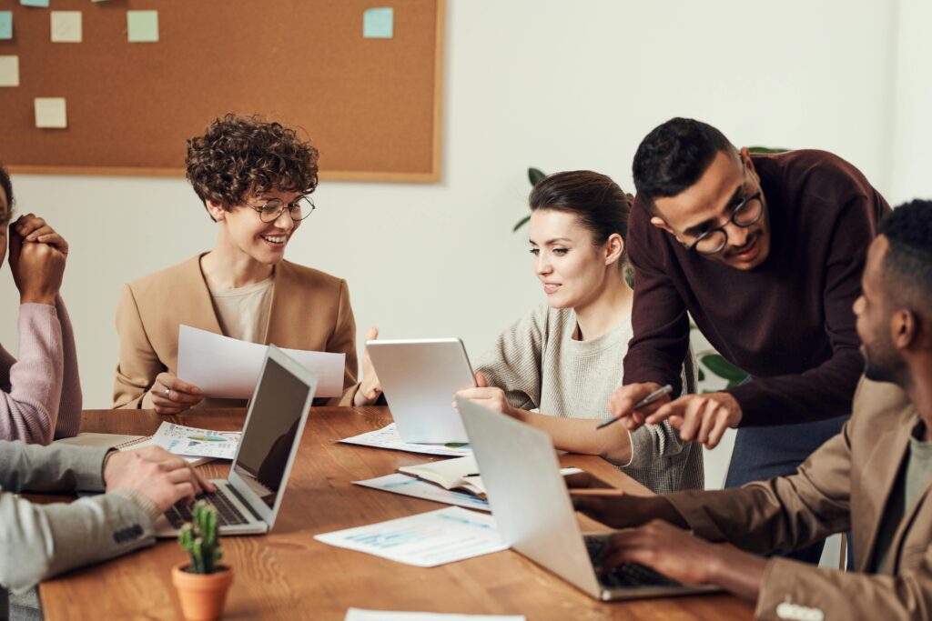 People in a meeting