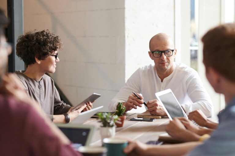 People at a meeting